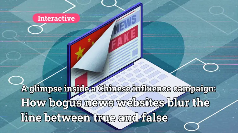 A glimpse inside a Chinese influence campaign: How bogus news websites blur the line between true and false